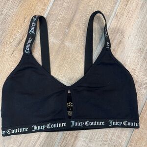 Juicy Couture Black Bralette with Logo Detailing